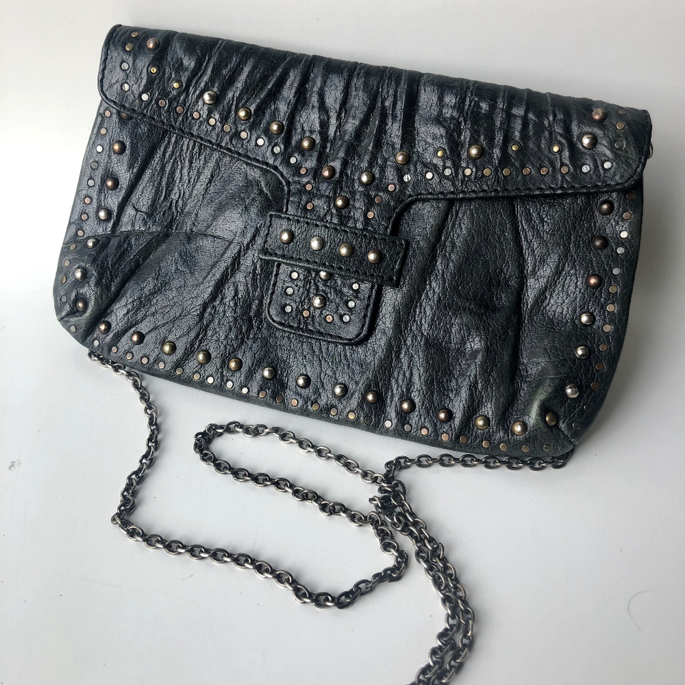 Pepe Jeans purse: black studded crossbody